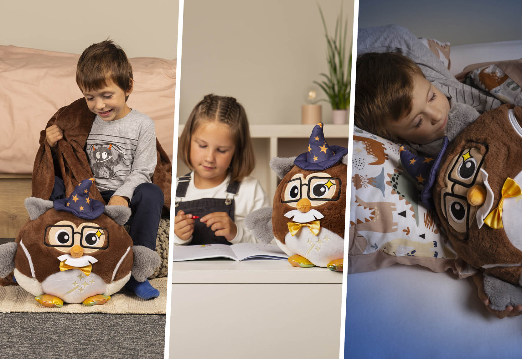 Som sovička 3 v 1: deka, hračka alebo vankúš.