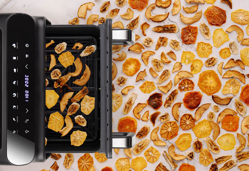 Sušenie ovocia a zeleniny pre zdravé občerstvenie.