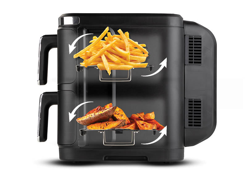 Ešte chrumkavejšie hranolčeky vďaka vyvýšenému roštu.