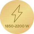 Príkon 1850 – 2200 W pre rýchle ohrievanie2