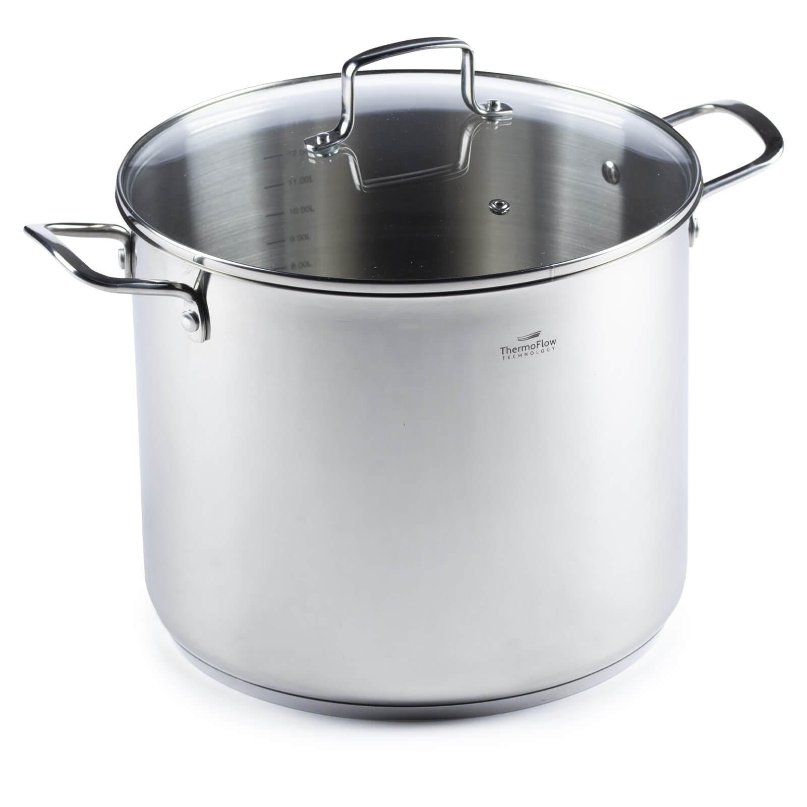 Rosmarino oceľový hrniec Pour&Cook II so sklenenou pokrievkou – 14 L, 28 cm