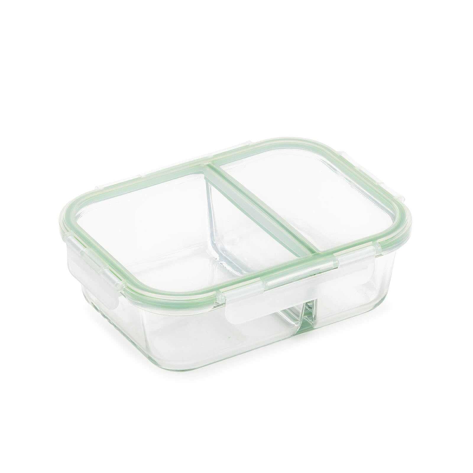 Pravouhlý sklenený pekáč s vekom a rozdeľovačom Rosmarino Bake&Go – 1300 ml