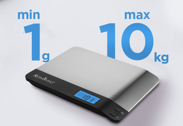 Odváži až 10 kg surovín s presnosťou na 1 g.