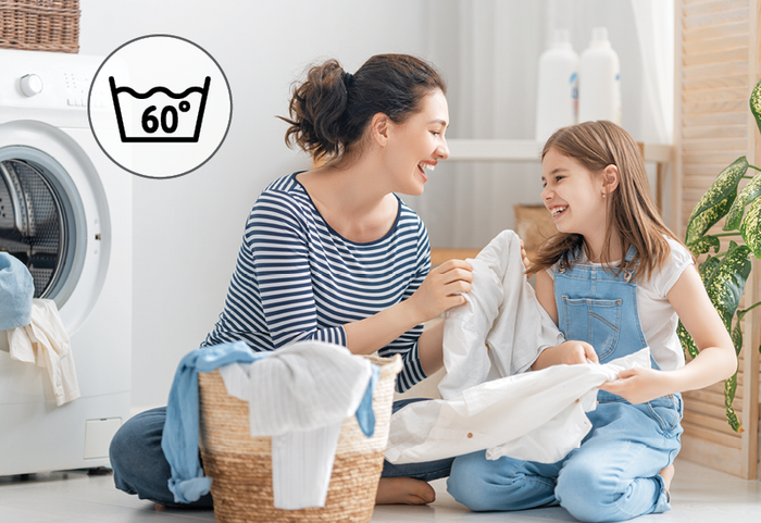 Možno ich prať pri 60 °C, aby sa zabezpečila čo najlepšia hygiena.