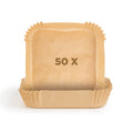 50-kusový set papiera na pečenie Rosmarino pre teplovzdušnú fritézu - Štvorcový, 20 cm