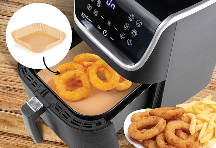 Nechcete míňať čas na čistenie teplovzdušnej fritézy? Všetko, čo potrebujete, je papier na pečenie.