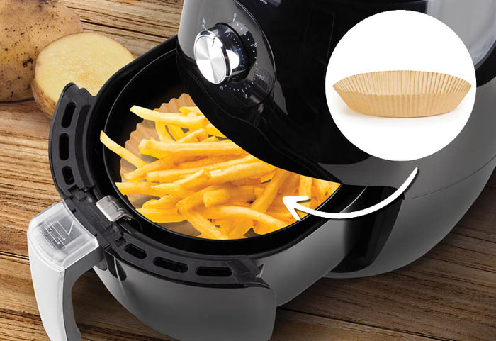 Nechcete míňať čas na čistenie teplovzdušnej fritézy? Všetko, čo potrebujete, je papier na pečenie.