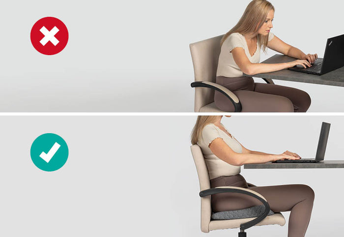 Ergonomický vankúš pomáha udržiavať správne držanie tela.