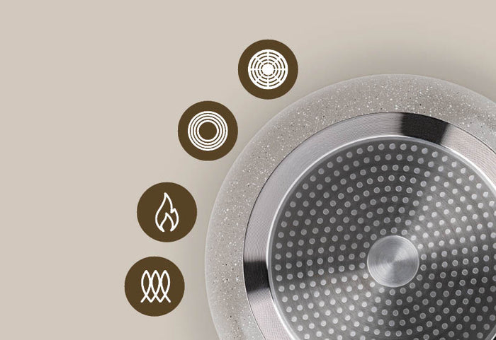 Vhodné na použitie na všetkých typoch varných dosiek, vrátane indukcie.