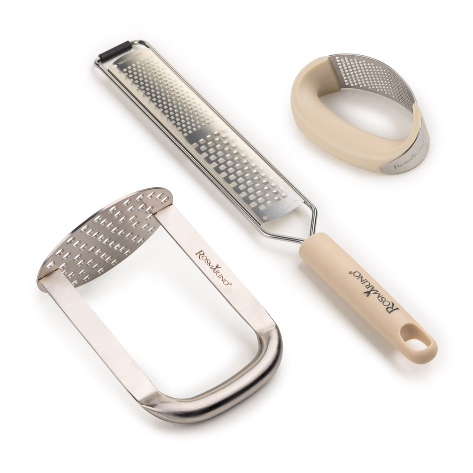 3-dielna sada kuchynského náradia na strúhanie a pučenie Rosmarino Elite