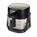 Obojstranná sklenená teplovzdušná fritéza 3 v 1 Rosmarino Airfryer Rotate&Grill 360° – 4,5 L + 2,5 L
