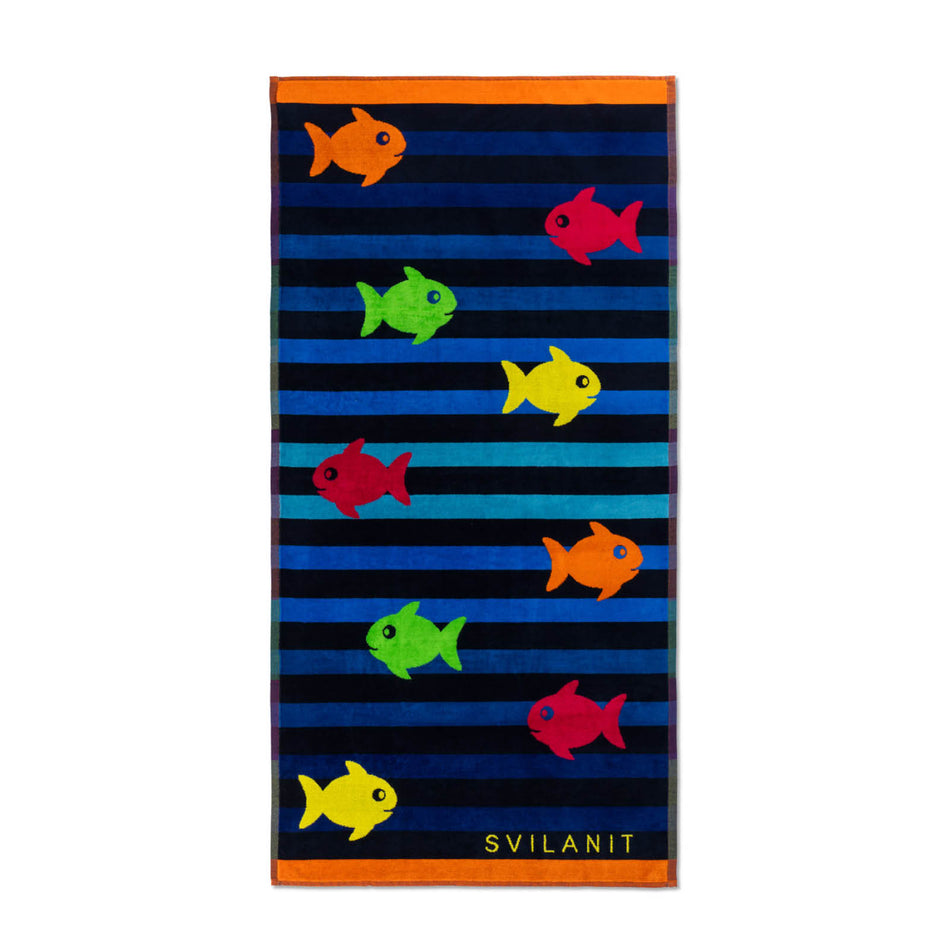 Plážová osuška Fish School, 75 x 150 cm