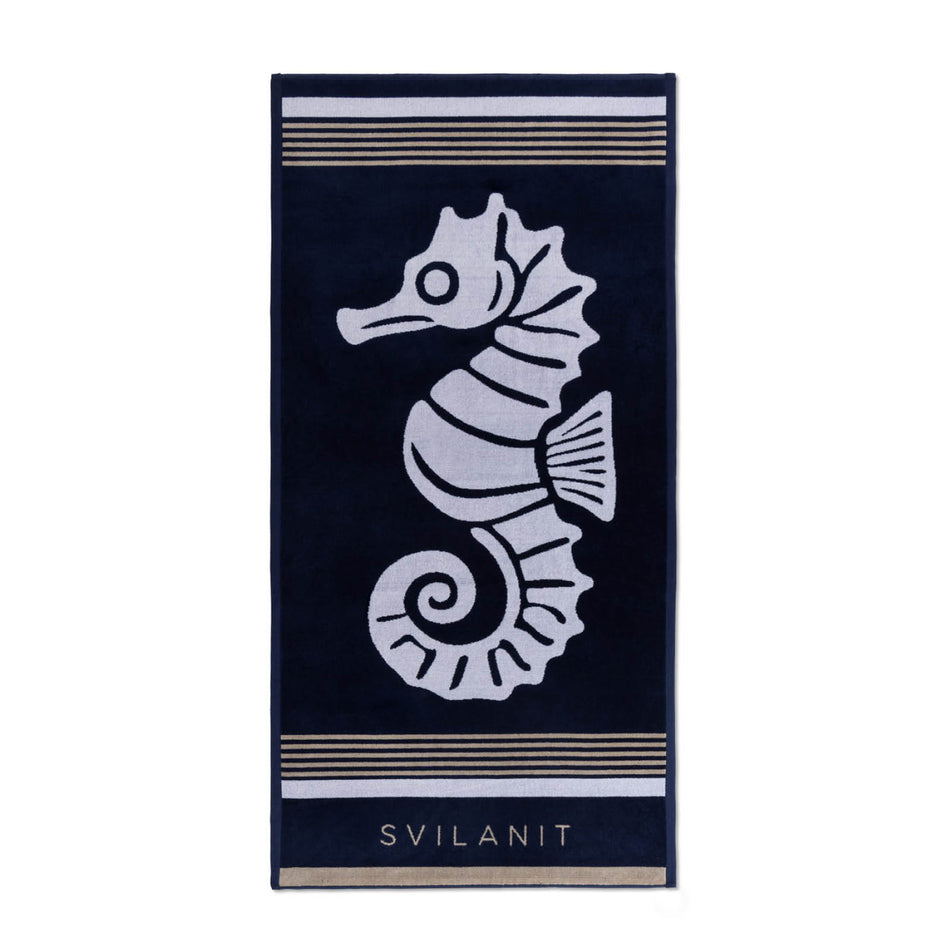 Plážová osuška Seahorse blue 80 x 160 cm