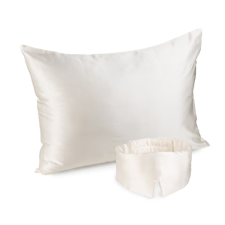 Sada hodvábnej masky na spanie a obliečky na vankúš Svilanit