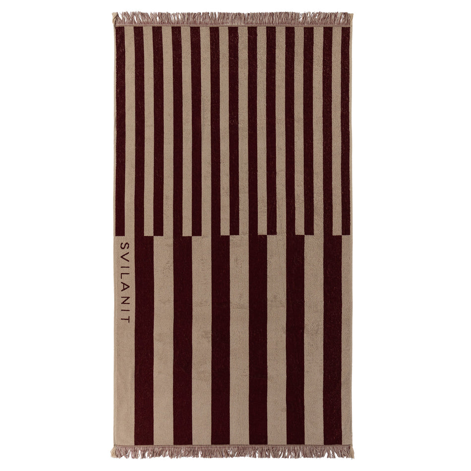 Svilanit veľká prémiová plážová osuška Double Stripes, 100 x 180 cm