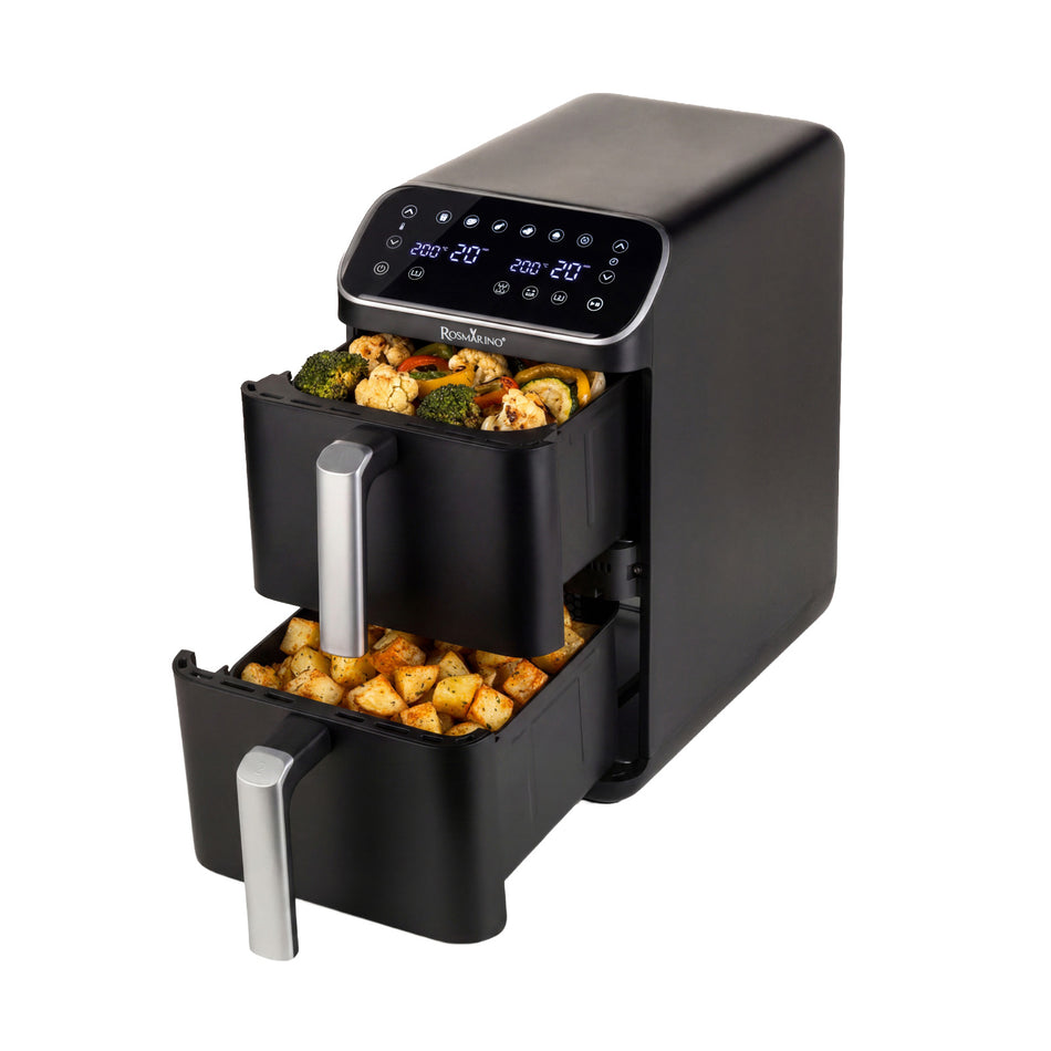 Vysoká teplovzdušná fritéza s dvoma košmi Rosmarino Airfryer Tower 2.0 DuoStack – 9,4 l