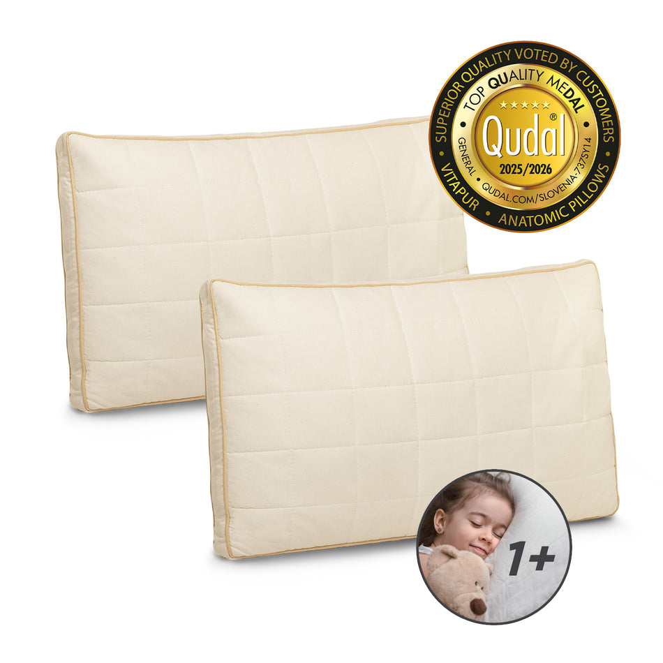 2 x detský vankúš Vitapur My First Pillow s bambusovými vláknami – 40 x 60 cm