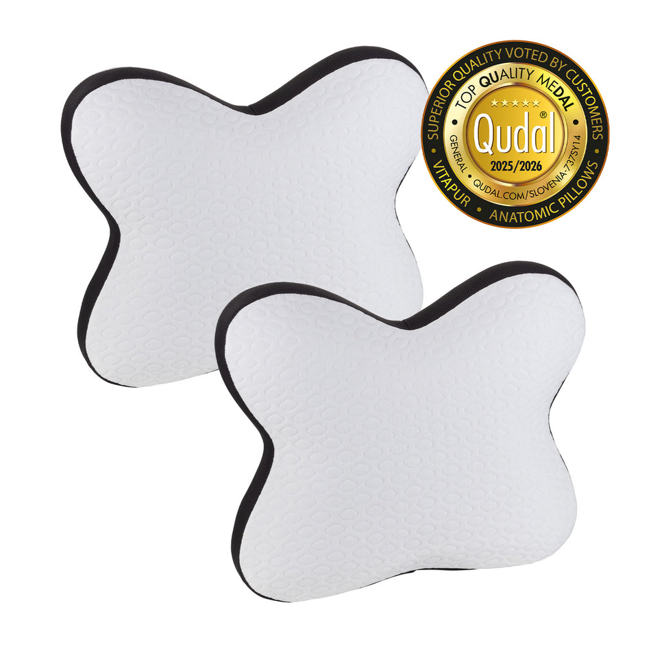 2 x ergonomický vankúš Vitapur Memosilver Butterfly – 45 x 54 cm