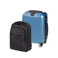 Súprava kabínového kufra Scandinavia Carbon (40 l, modrý) a mestského batohu Scandinavia Around (20 l)