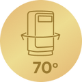 Otáčanie o 70° okolo vlastnej osi2