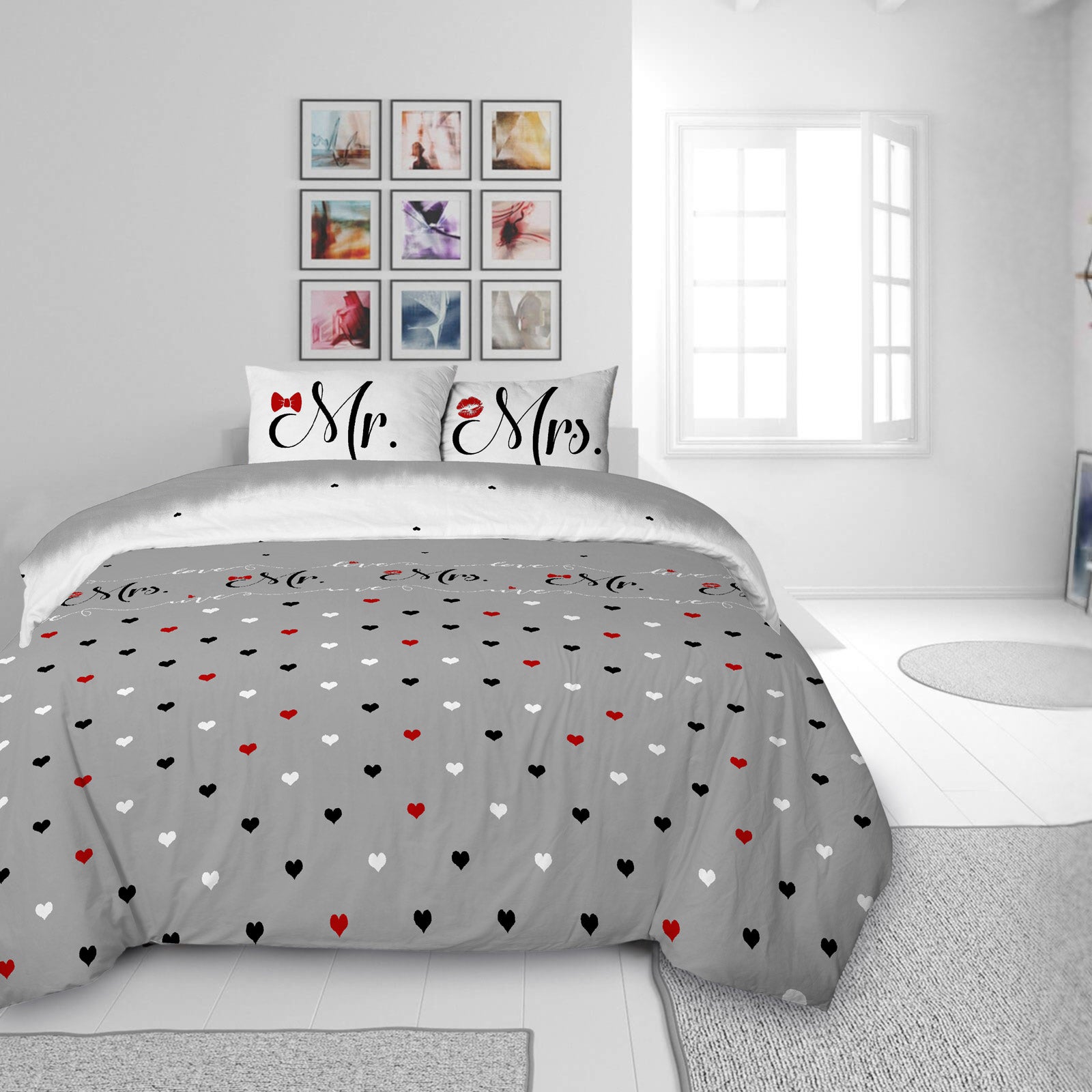 Bavlnená posteľná bielizeň Mr&Mrs